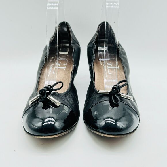 AGL Shoes Womens EU 39 US 9 Black Leather Heels Cap Toe Pumps Attilo Giusti - Picture 3 of 12